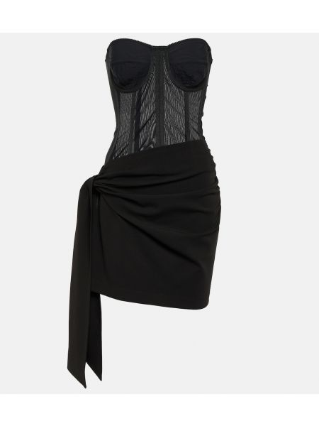 Платье мини из джерси Dolce&gabbana черное