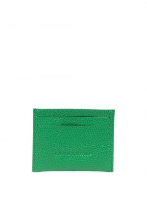 Iš natūralios odos piniginė Longchamp žalia
