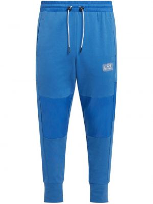 Спортни панталони от джърси Ea7 Emporio Armani синьо