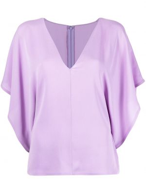 Blusa con escote v Valentino violeta