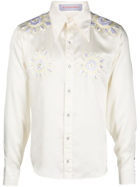 Camicia a fiori Bluemarble bianco