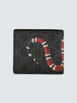 Πορτοφόλι με σχέδιο με σχέδιο Gucci μαύρο