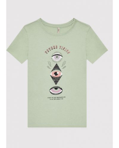 Kids ONLY Póló Lucy 15266964 Zöld Regular Fit