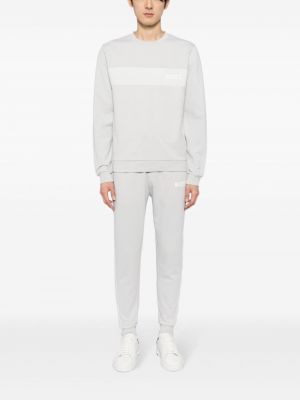 Sweatshirt mit print mit rundem ausschnitt Boss grau