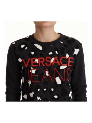 Jersey leopardo de tela jersey Versace Jeans Couture negro