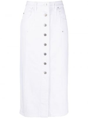 Spódnica jeansowa na guziki Isabel Marant biała