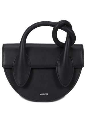 Кожаная сумка Yuzefi черная