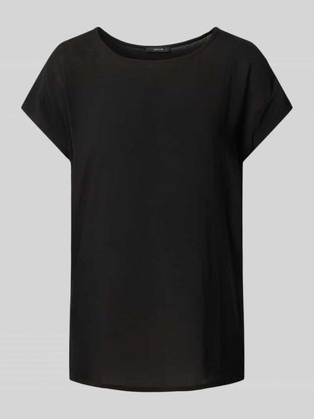 Koszulka z wiskozy w jednolitym kolorze Opus czarna