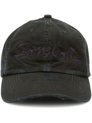 Памучна шапка с козирки бродирана Ambush черно