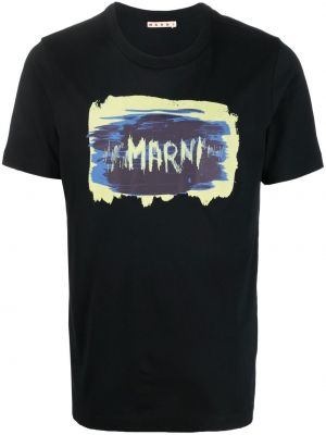 T-shirt mit print Marni schwarz
