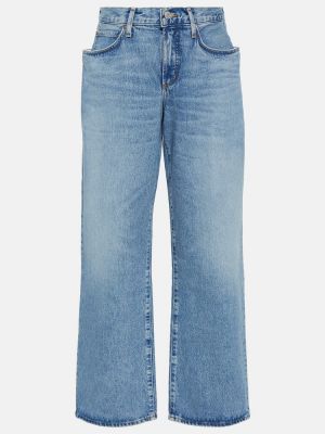Straight fit džíny s vysokým pasem relaxed fit Agolde modré