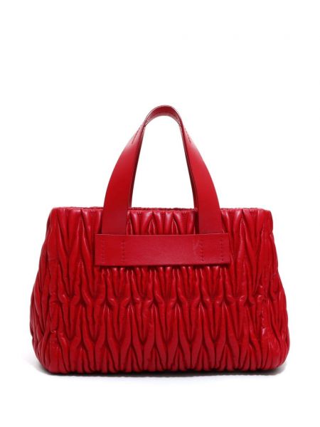 Kožená taška Miu Miu Pre-owned červená