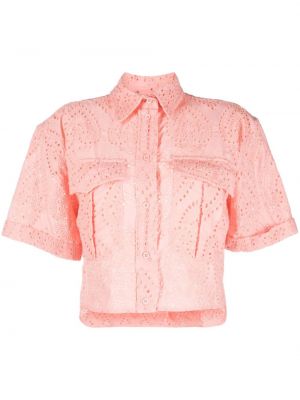 Bombažna srajca Forte Dei Marmi Couture roza