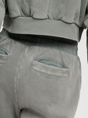 Bavlnené fleecové cargo nohavice Entire Studios sivá
