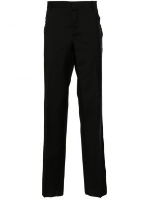 Vlnené nohavice s vreckami Moschino čierna