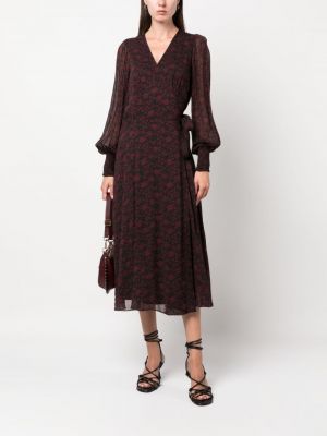 Mini robe brodé taille haute en suède Polo Ralph Lauren