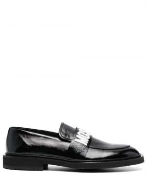 Pantofi loafer din piele Moschino negru