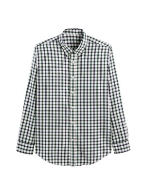 Camisa a cuadros La Redoute Collections verde