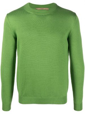 Megztas vilnonis megztinis iš merino vilnos Nuur žalia