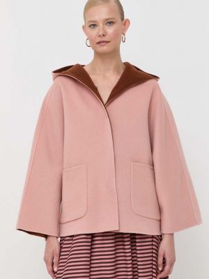 Vunena jakna oversized Weekend Max Mara ružičasta