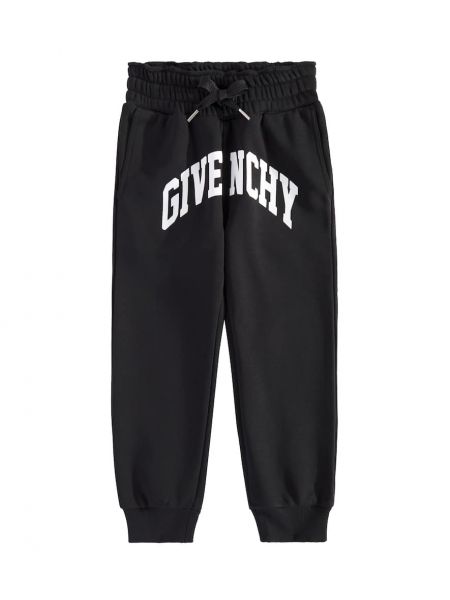 Bomull sportsbukse for gutter Givenchy Kids svart