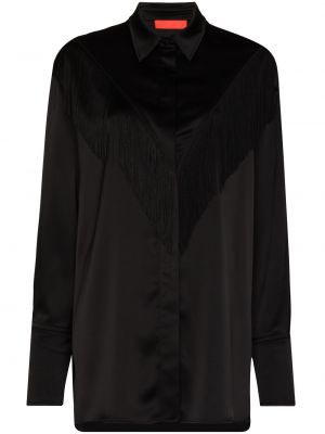 Camisa con flecos manga larga Commission negro