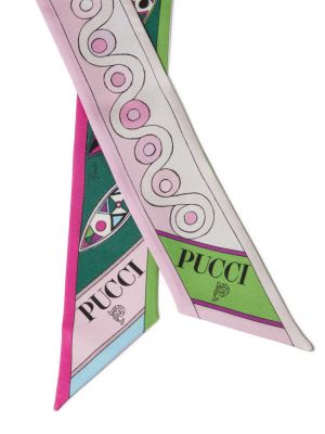 Raštuotas šilkinis šalikas su abstrakčiu raštu Pucci