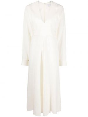 V-hals dress Victoria Beckham hvit