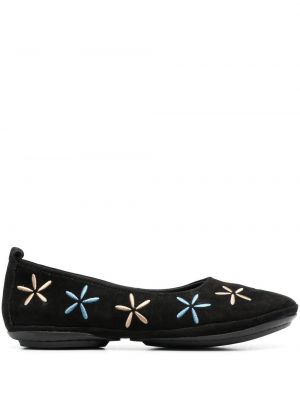 Ниски обувки на цветя Camper черно