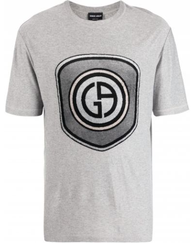 Camiseta con estampado Giorgio Armani gris
