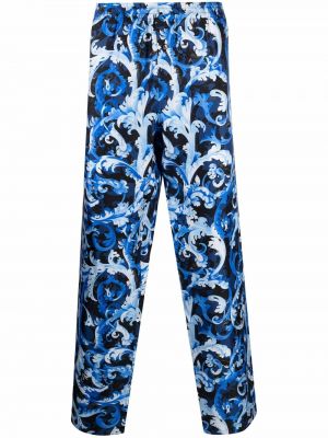 Pantalones con estampado Versace azul