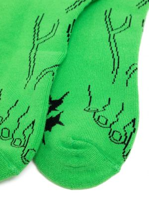 Medvilninės kojines Natasha Zinko žalia