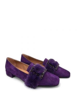 Loafers de ante de cuero Roberto Festa violeta