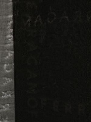 Echarpe à imprimé en jacquard Ferragamo noir