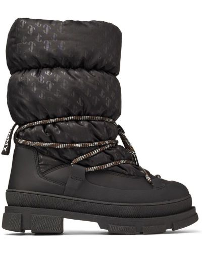 Зимни обувки за сняг с принт Jimmy Choo черно