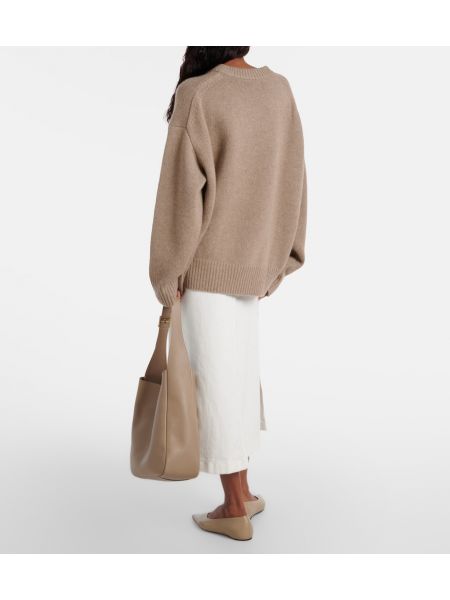 Kašmírový sveter Lisa Yang béžová