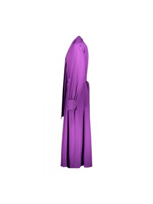Vestido largo de crepé Rochas violeta