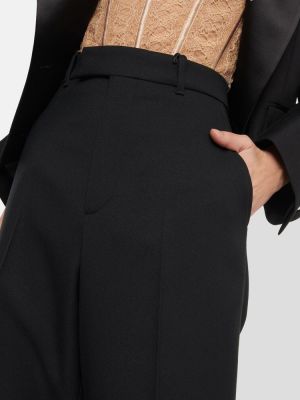 Pantaloni culottes cu talie înaltă Gucci negru