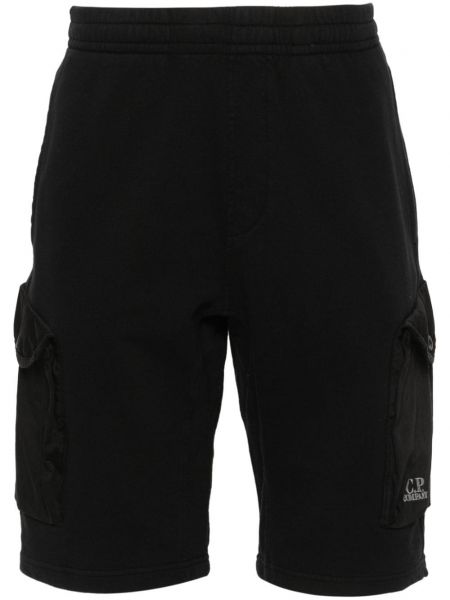 Shorts de sport brodeés en coton C.p. Company noir