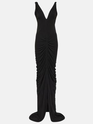 Μάξι φόρεμα από ζέρσεϋ Givenchy μαύρο