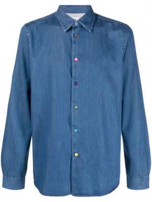 Rifľová košeľa Ps Paul Smith modrá