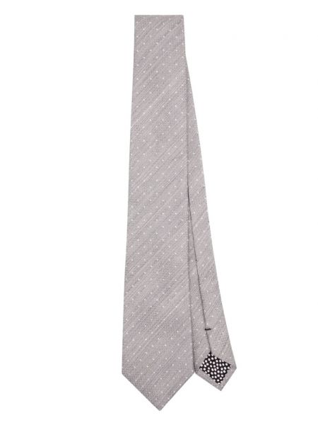 Копринена вратовръзка на точки Paul Smith сиво