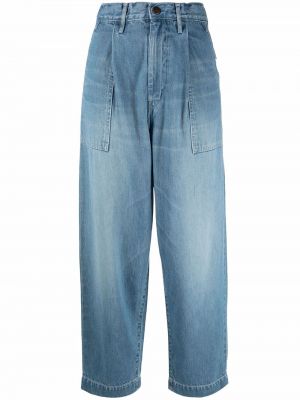 Høy midje straight jeans Kapital blå