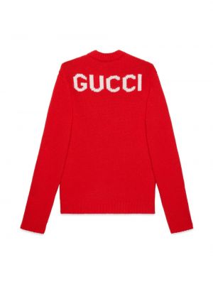 Vilnonis megztinis Gucci raudona