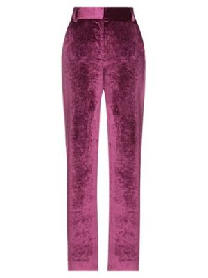 Pantalones de algodón de viscosa Sies Marjan violeta