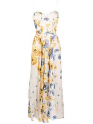 Robe longue à fleurs Raquel Diniz jaune