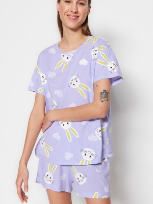 Piżama Trendyol fioletowa