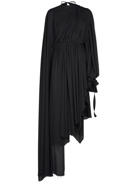 Vestido de crepé Balenciaga negro
