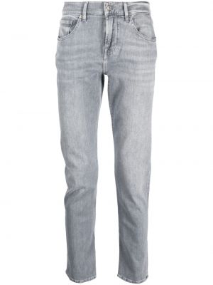 Slim fit skinny fit-jeans 7 For All Mankind grå