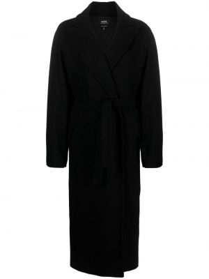 Vlnený kabát A.p.c. čierna